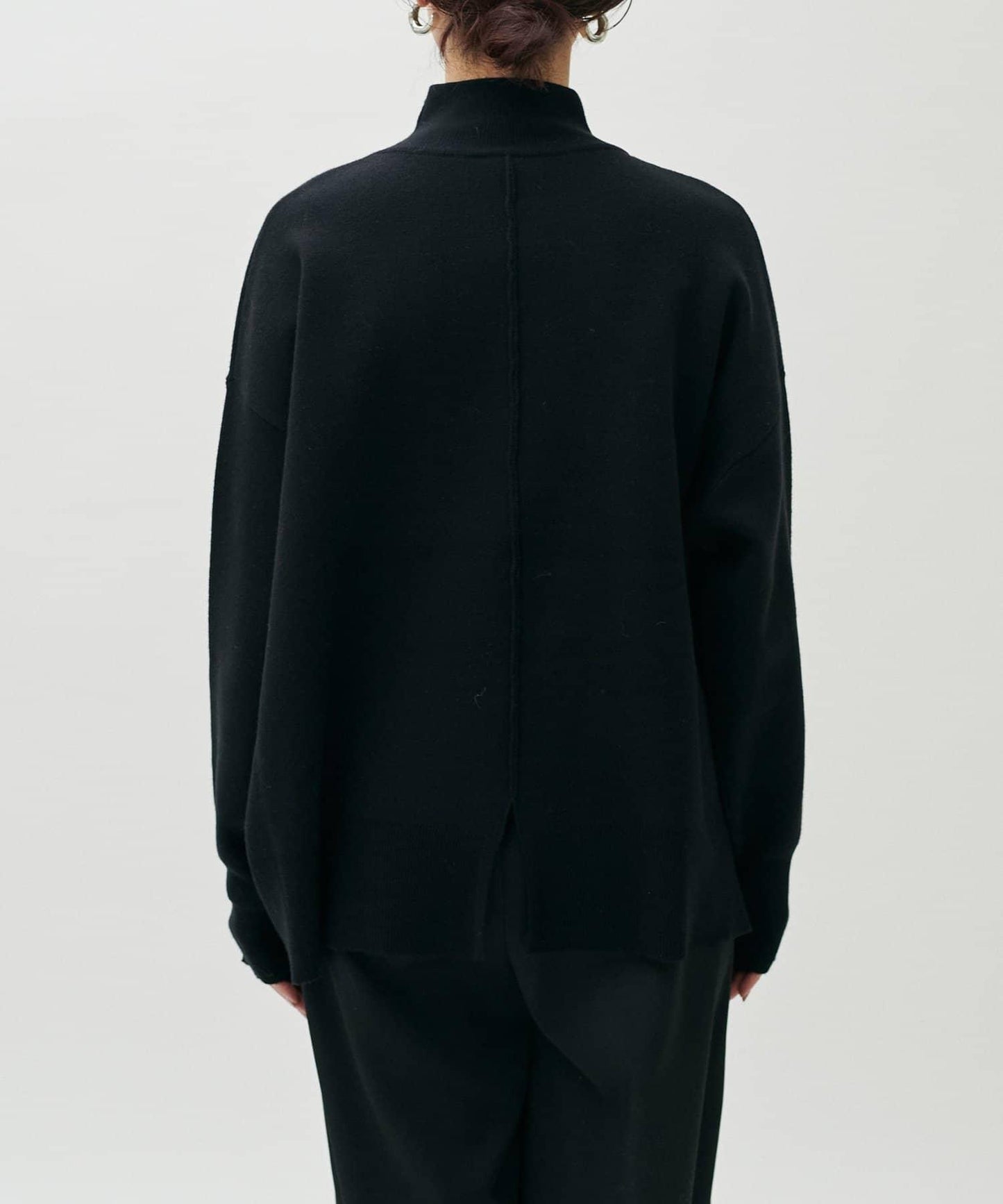 雙面提花高領針織套頭衫