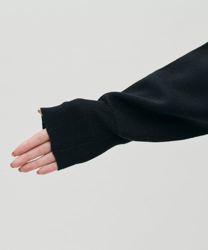 雙面提花高領針織套頭衫