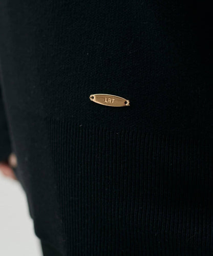 雙面提花高領針織套頭衫