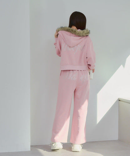 【SETUP】背部標誌水鑽裝飾休閒褲