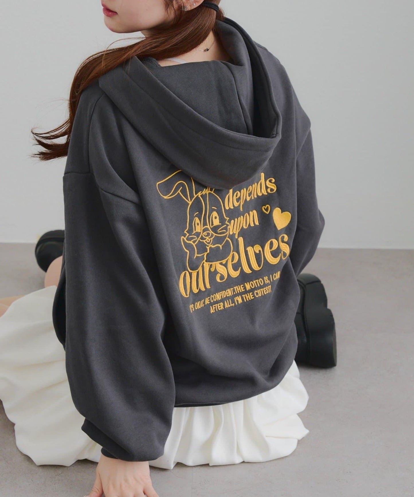 兔子拉鍊連帽衛衣