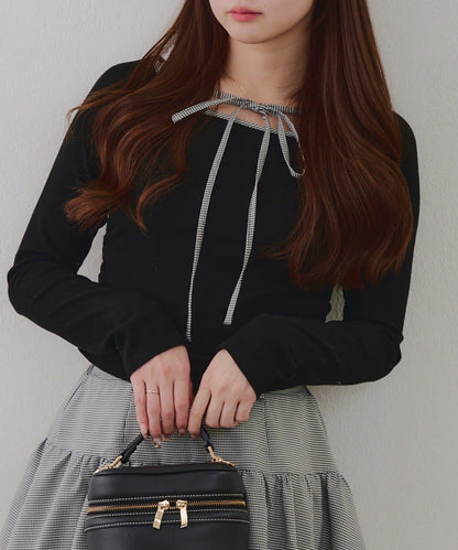 【2026春夏】多穿法上衣+泡泡迷你裙套裝