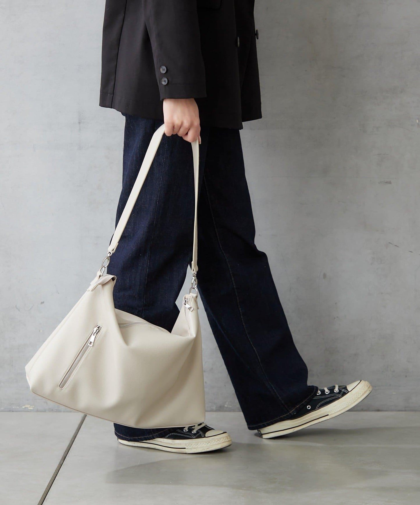 仿皮六口袋兩用單肩包