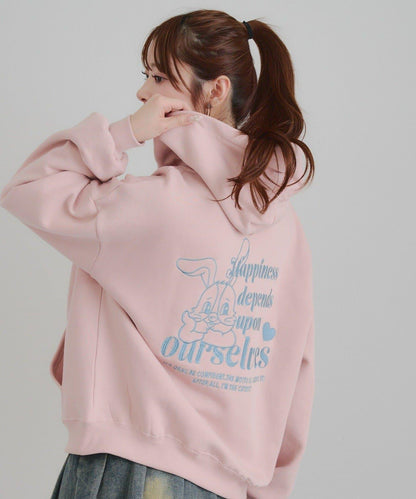 兔子拉鍊連帽衛衣