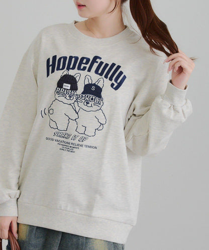 拜託兔子針織帽套頭衫