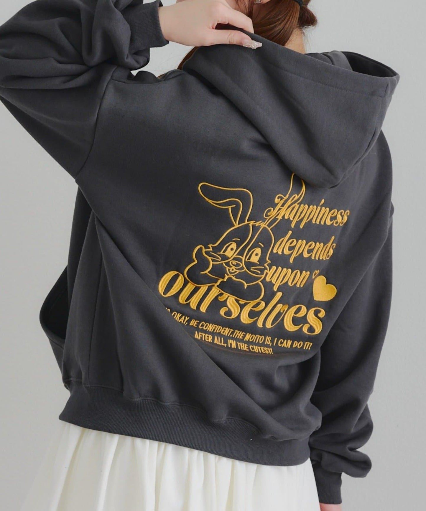 兔子拉鍊連帽衛衣