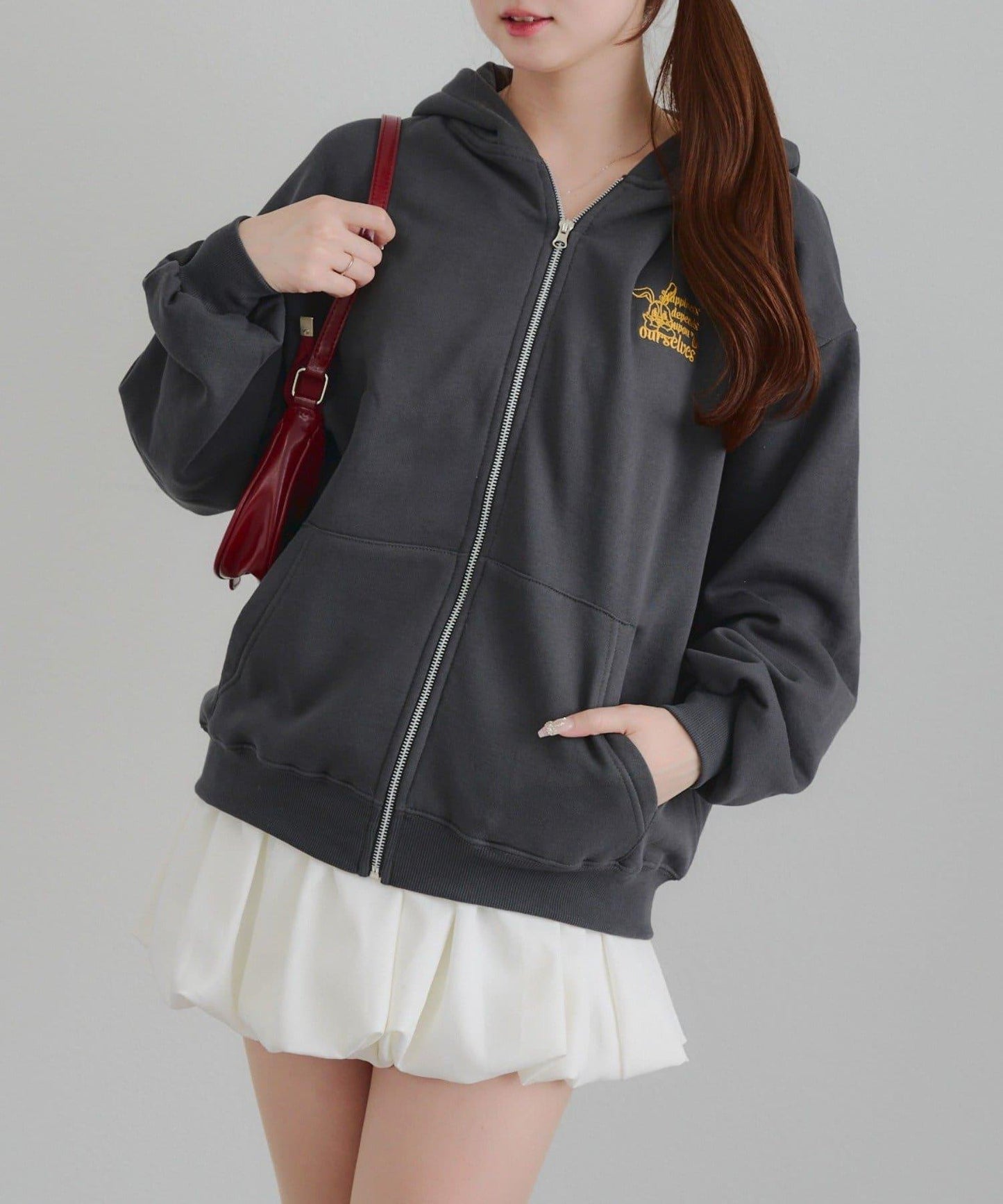 兔子拉鍊連帽衛衣