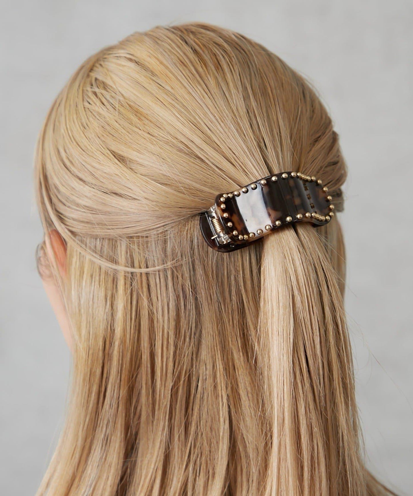 鑲釘橫款髮夾