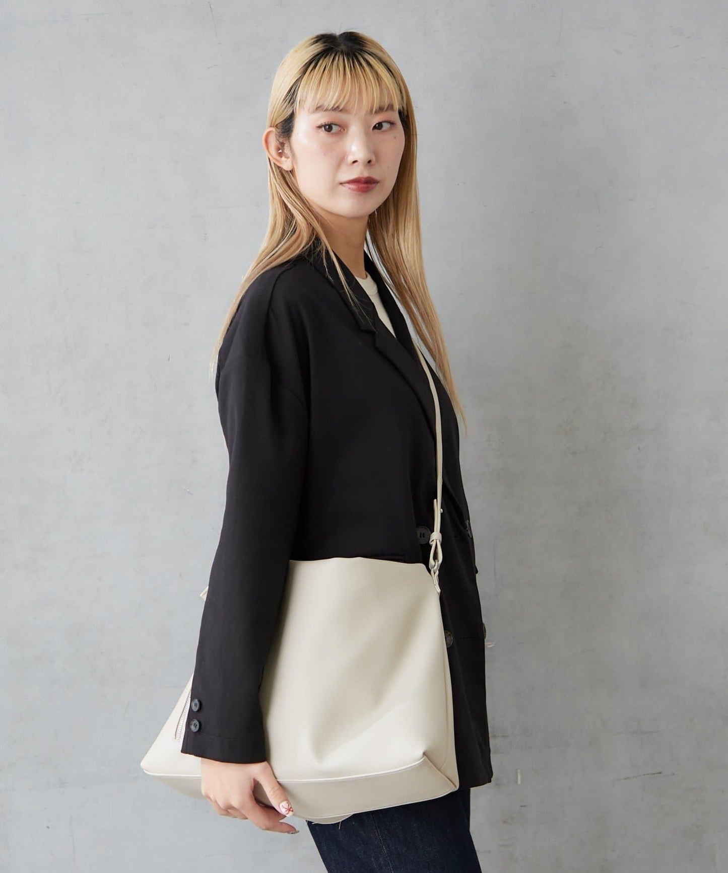 仿皮六口袋兩用單肩包