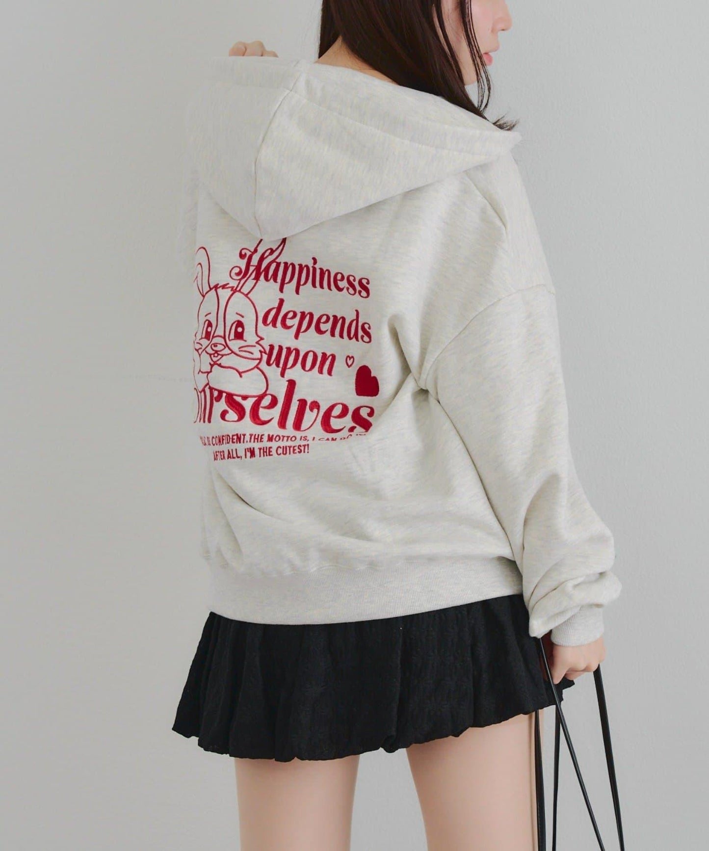 兔子拉鍊連帽衛衣