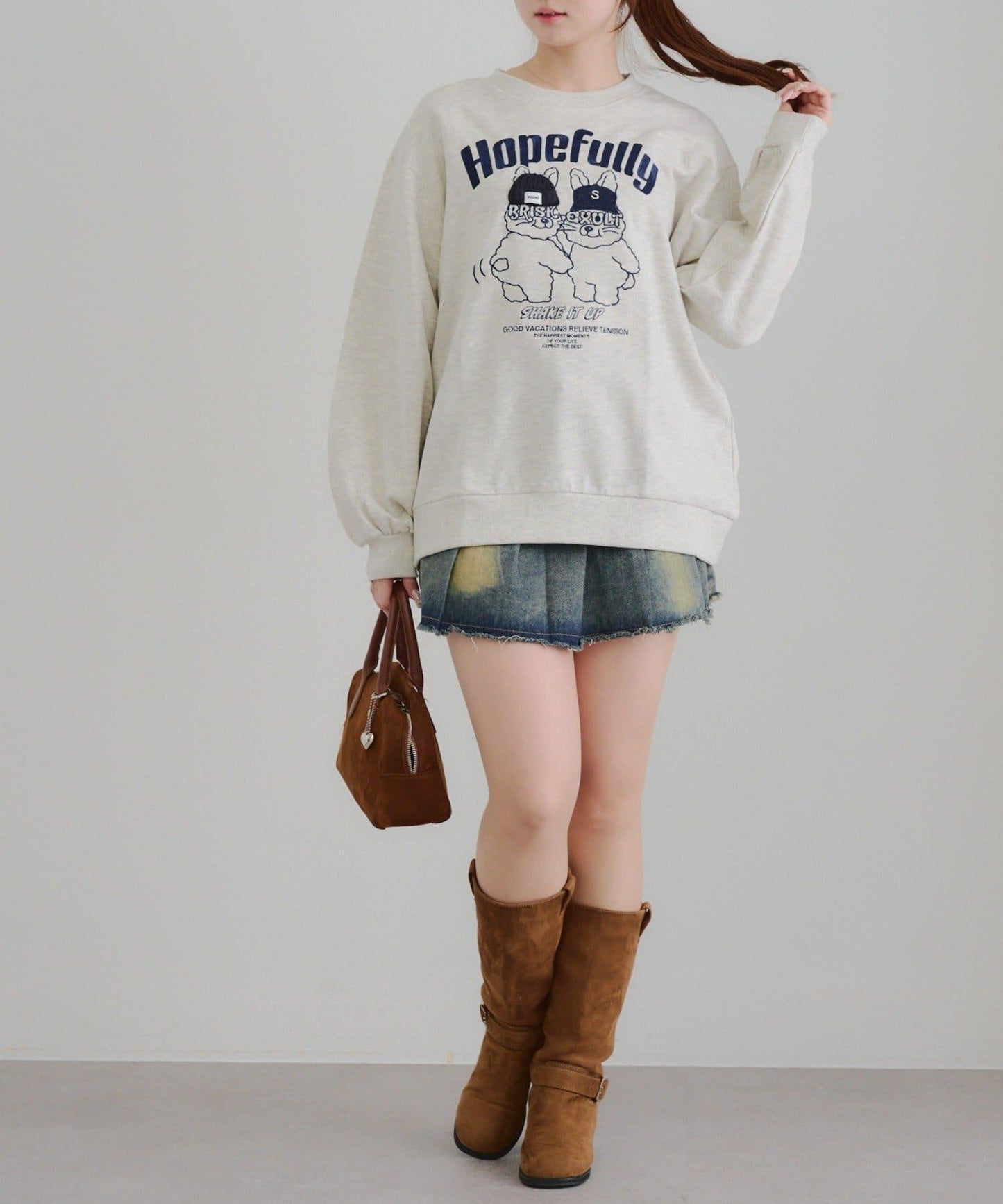 拜託兔子針織帽套頭衫