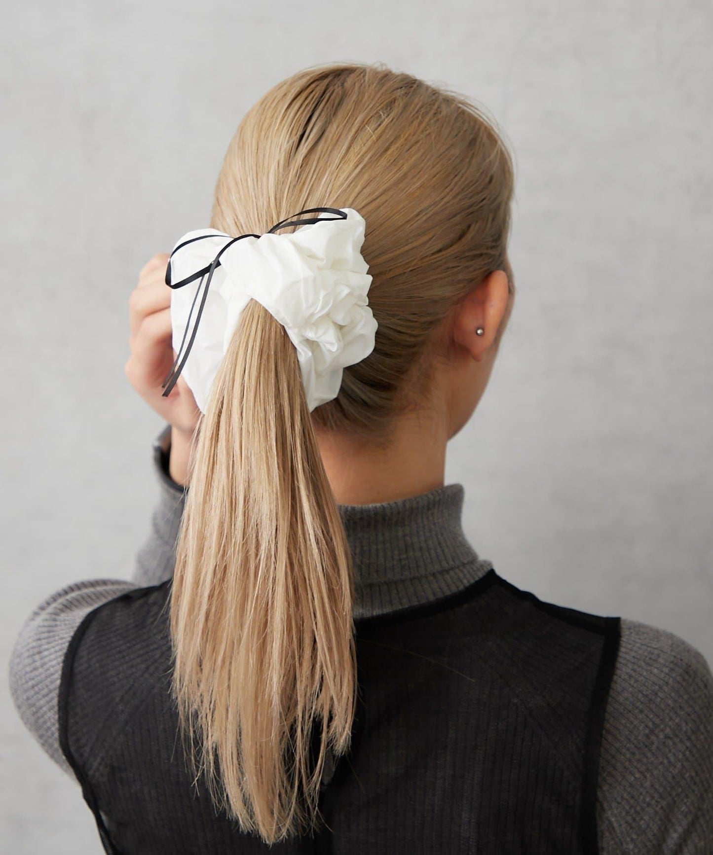 帶蝴蝶結大號髮圈