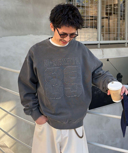 流蘇毛氈拼接衛衣