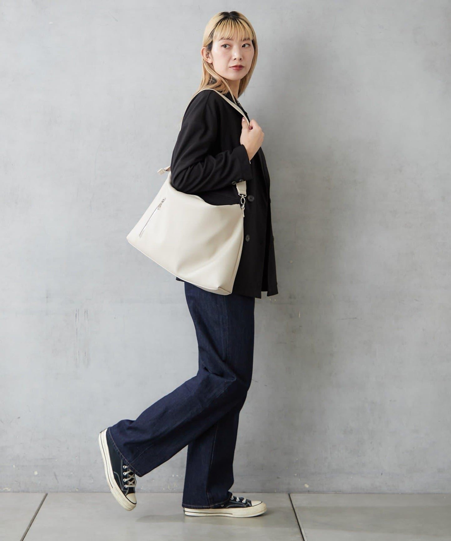 仿皮六口袋兩用單肩包