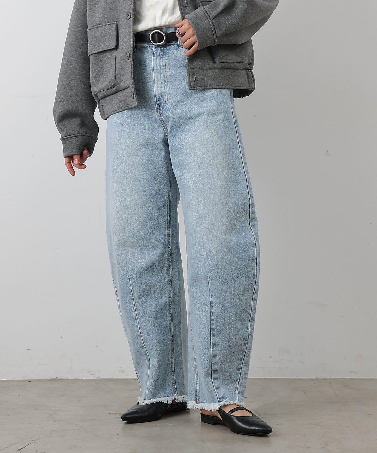 【復刻】弧形牛仔褲