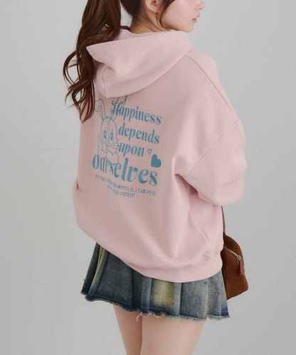 兔子拉鍊連帽衛衣