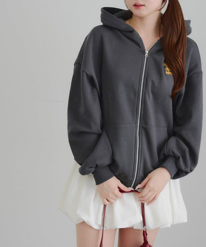 兔子拉鍊連帽衛衣