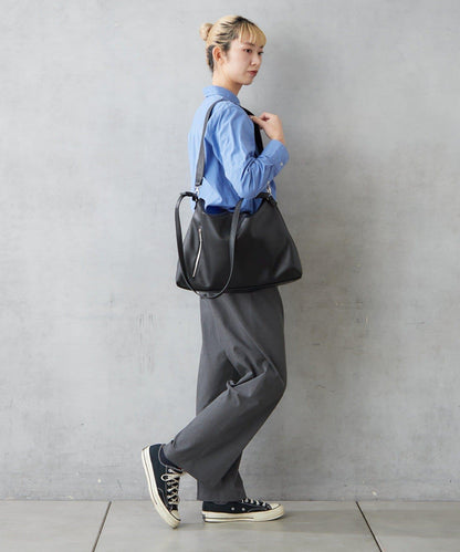 仿皮六口袋兩用單肩包