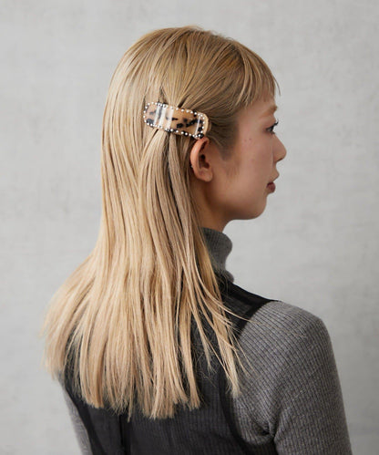 鑲釘橫款髮夾