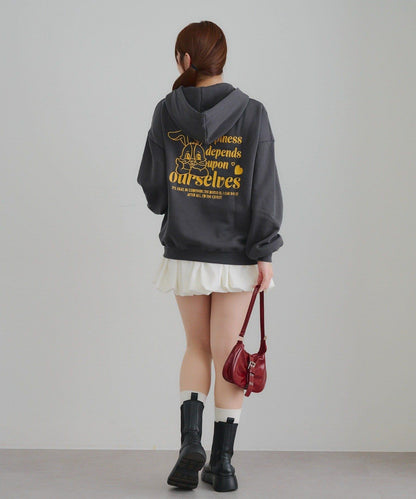 兔子拉鍊連帽衛衣