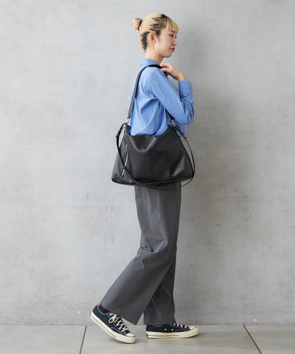 仿皮六口袋兩用單肩包