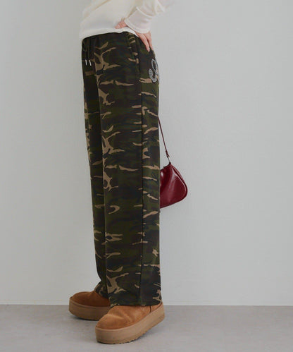 【SETUP】背部標誌水鑽裝飾休閒褲