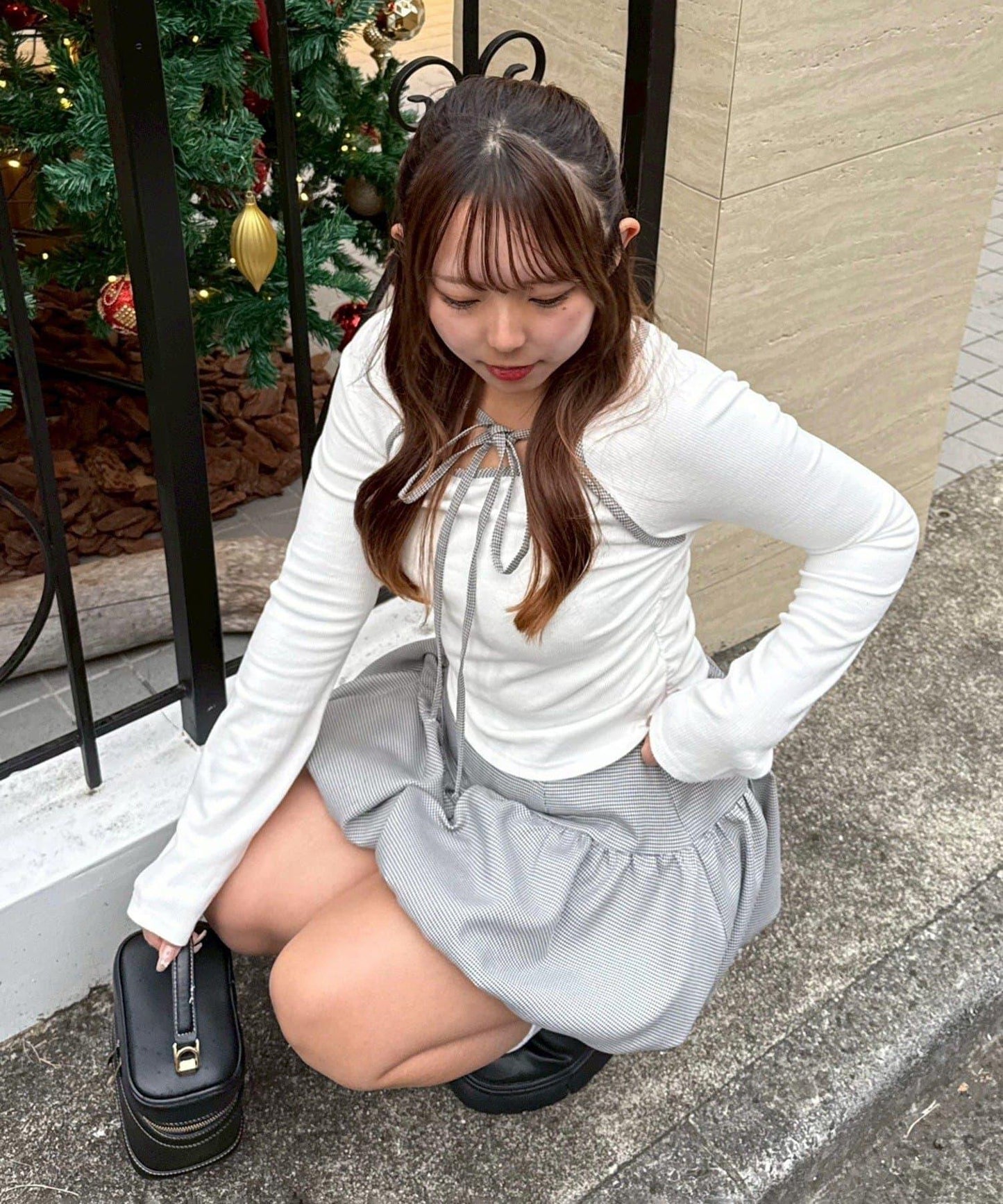 【2026春夏】多穿法上衣+泡泡迷你裙套裝