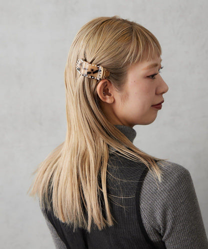 鑲釘橫款髮夾