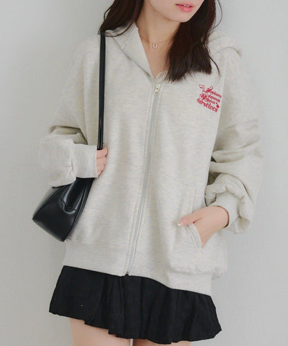 兔子拉鍊連帽衛衣