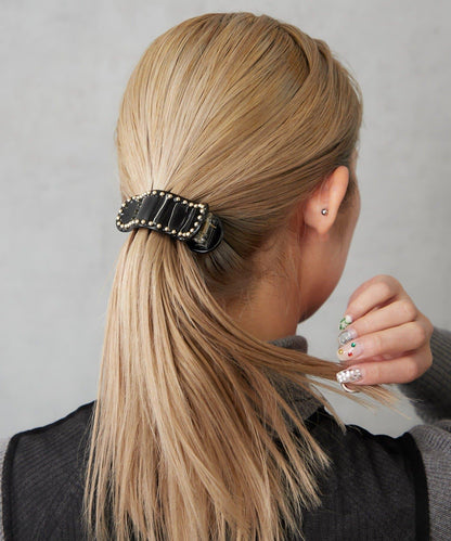 鑲釘橫款髮夾