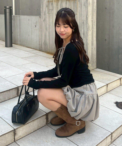 【2026春夏】多穿法上衣+泡泡迷你裙套裝