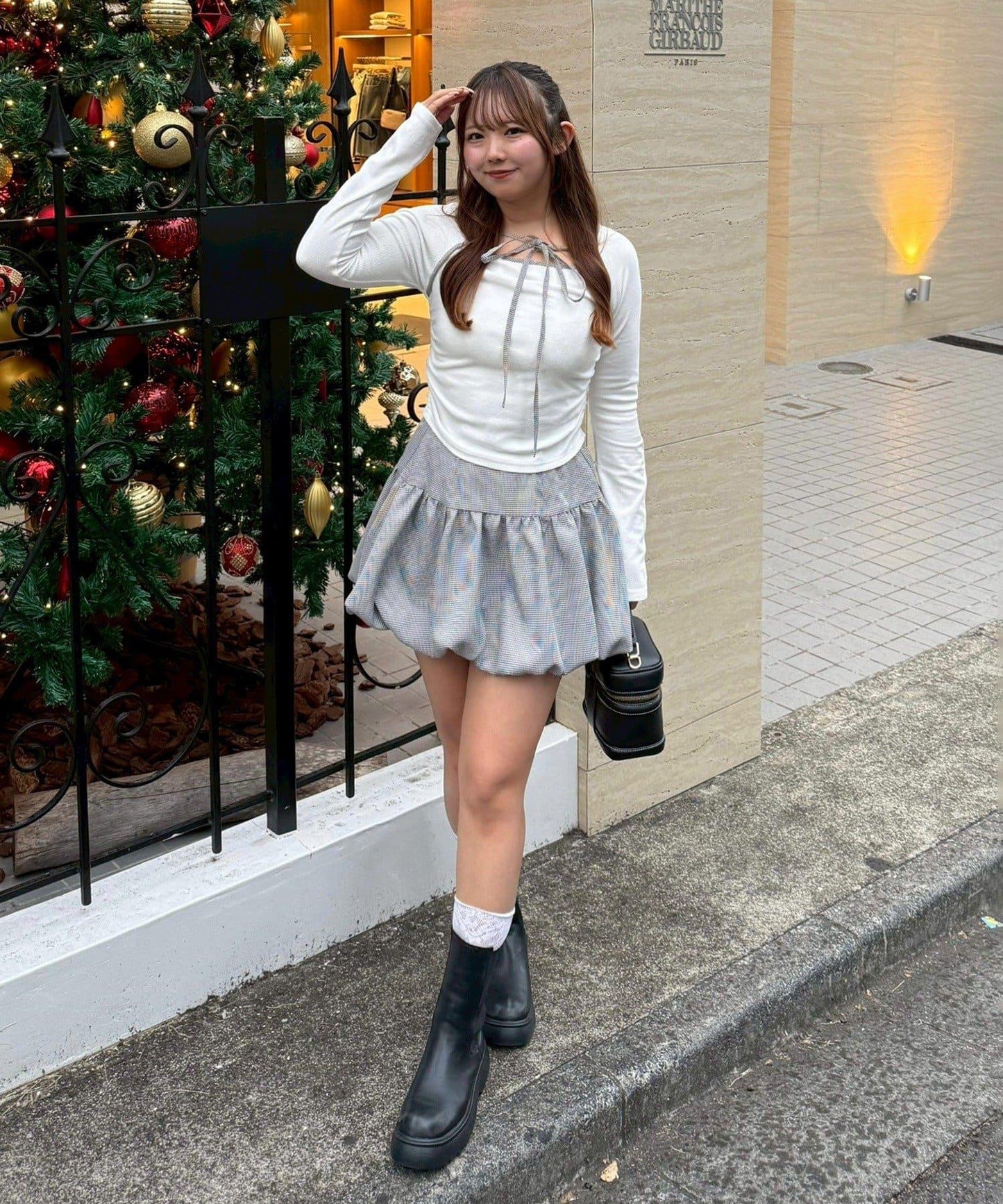 【2026春夏】多穿法上衣+泡泡迷你裙套裝