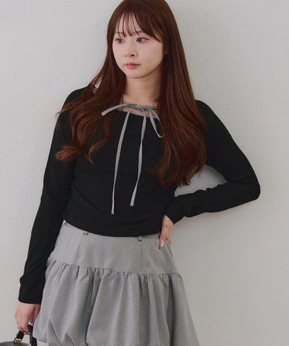 【2026春夏】多穿法上衣+泡泡迷你裙套裝