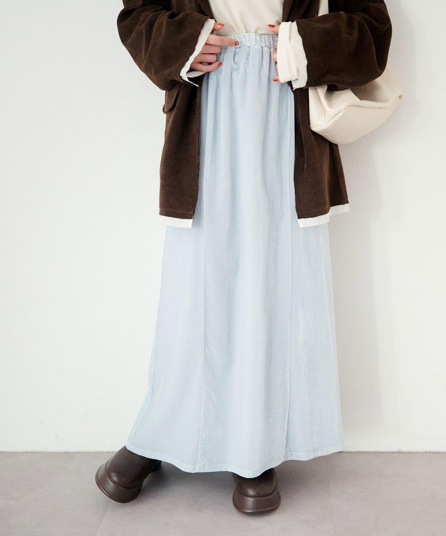 透視天鵝絨喇叭裙