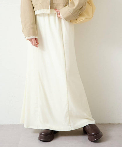 透視天鵝絨喇叭裙