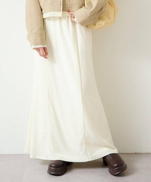 透視天鵝絨喇叭裙