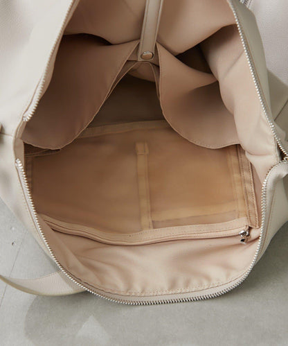 仿皮六口袋兩用單肩包