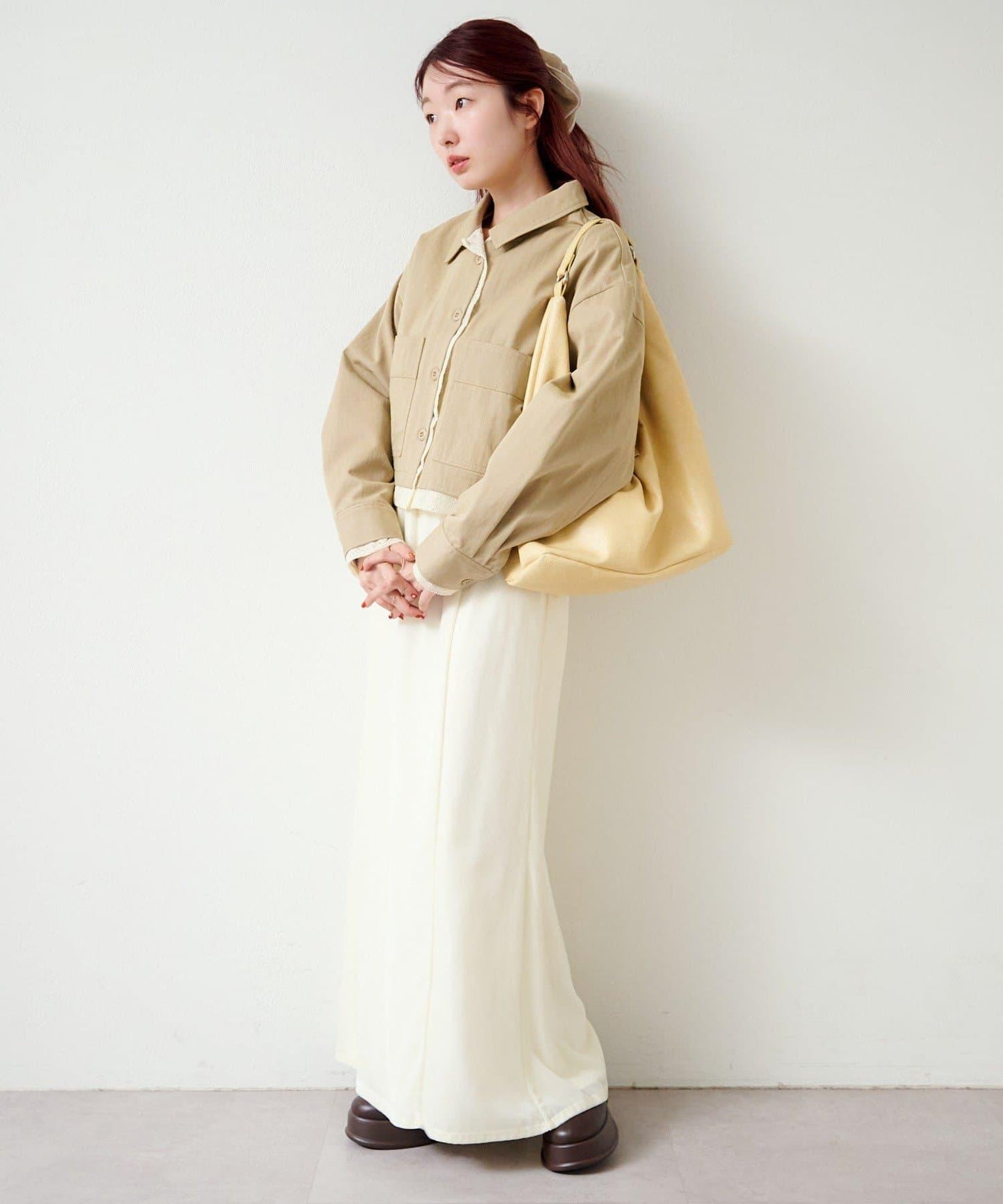 透視天鵝絨喇叭裙