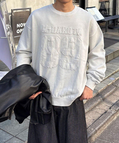 流蘇毛氈拼接衛衣