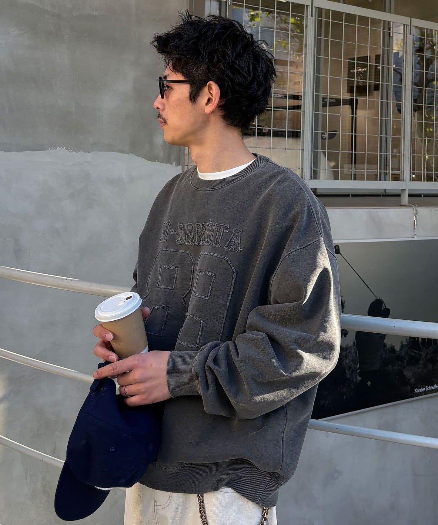 流蘇毛氈拼接衛衣