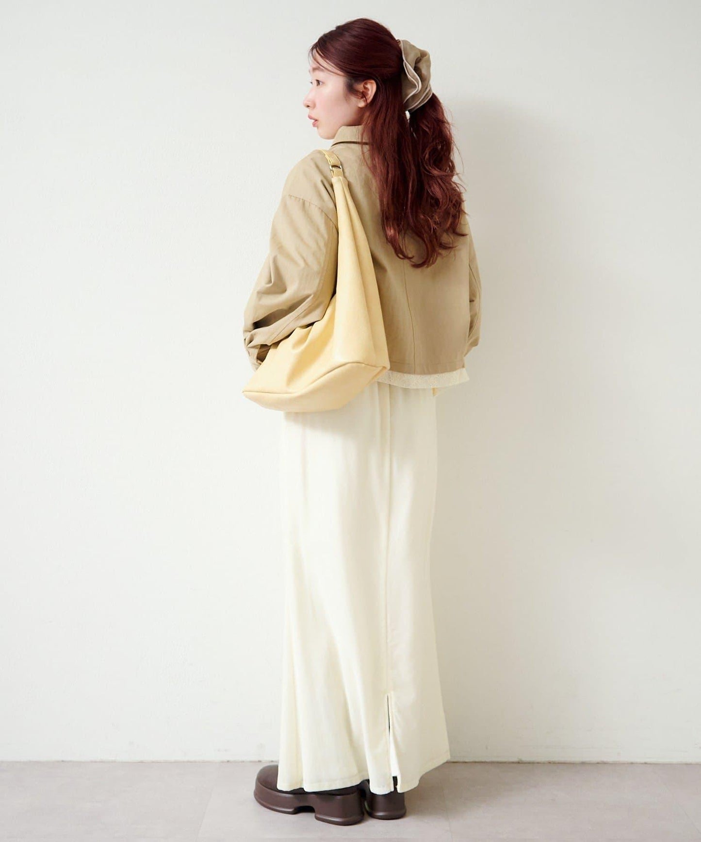 透視天鵝絨喇叭裙