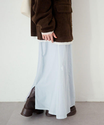 透視天鵝絨喇叭裙