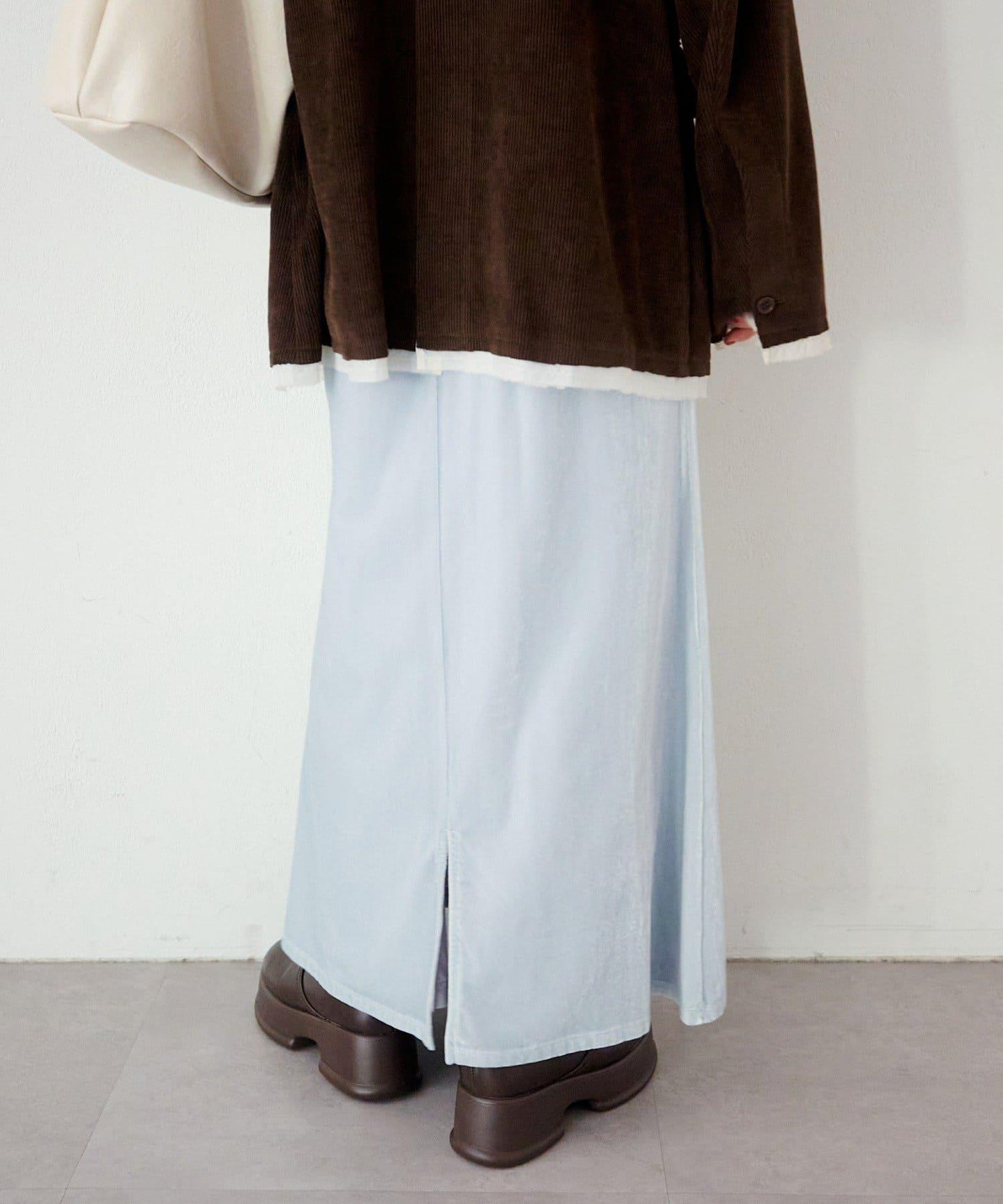 透視天鵝絨喇叭裙