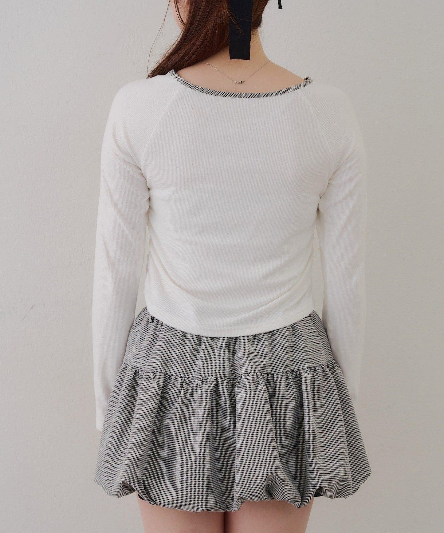 【2026春夏】多穿法上衣+泡泡迷你裙套裝