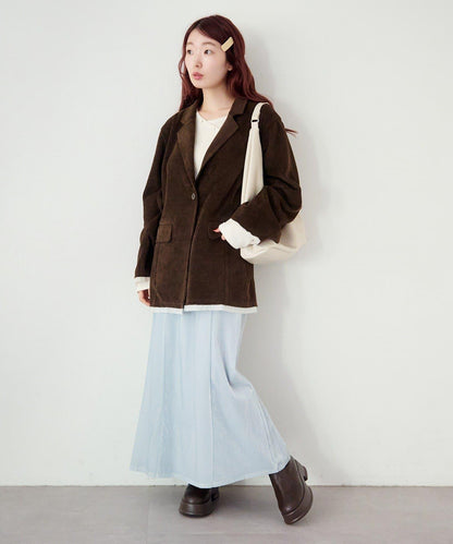 透視天鵝絨喇叭裙