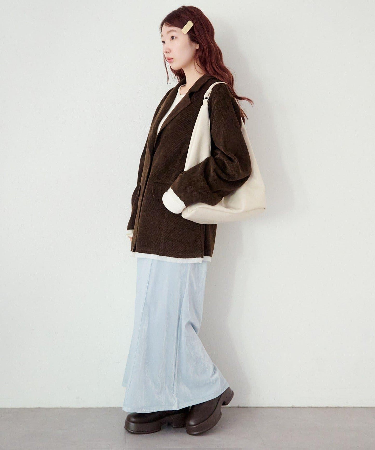 透視天鵝絨喇叭裙