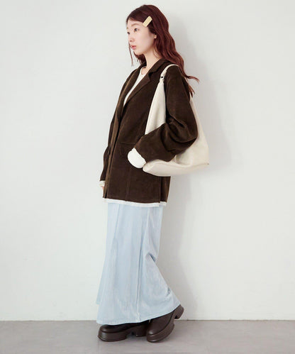 透視天鵝絨喇叭裙