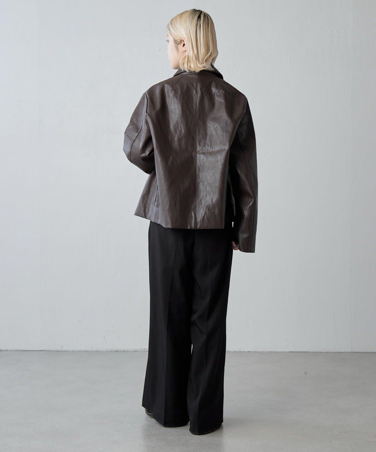 仿皮革襯衫夾克