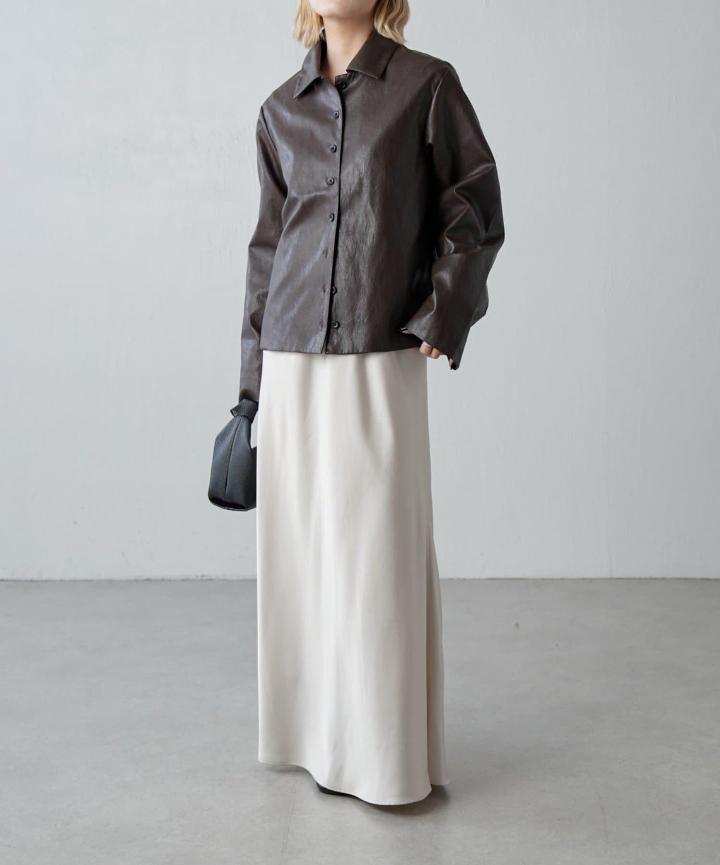 仿皮革襯衫夾克