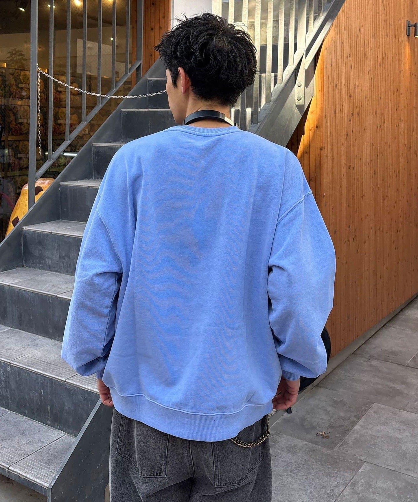 流蘇毛氈拼接衛衣